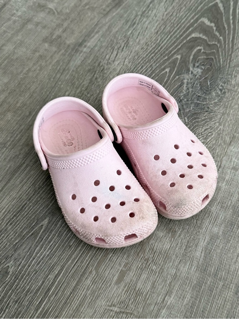 Kids Pink Slip-On Croc Shoes